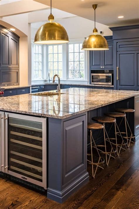 blue steel cabinets|blue cabinets with dark countertops.